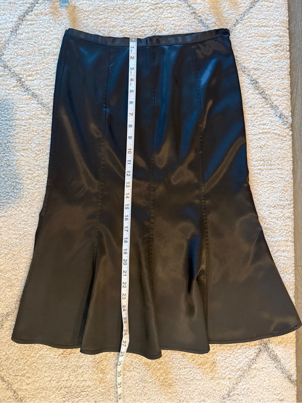 Women's Black Midi Skirt - Picture 3 of 8